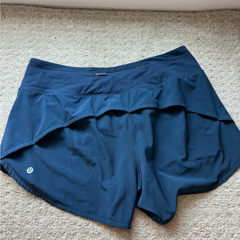 lululemon athletica Blue Athletic Shorts with Layered Design